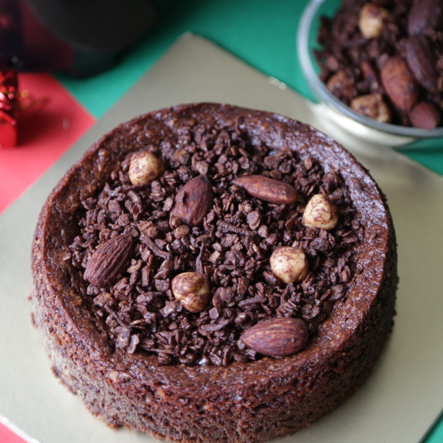 Flourless Chocolate Crumble Cake (Gluten Free, Naturally Sweetened)