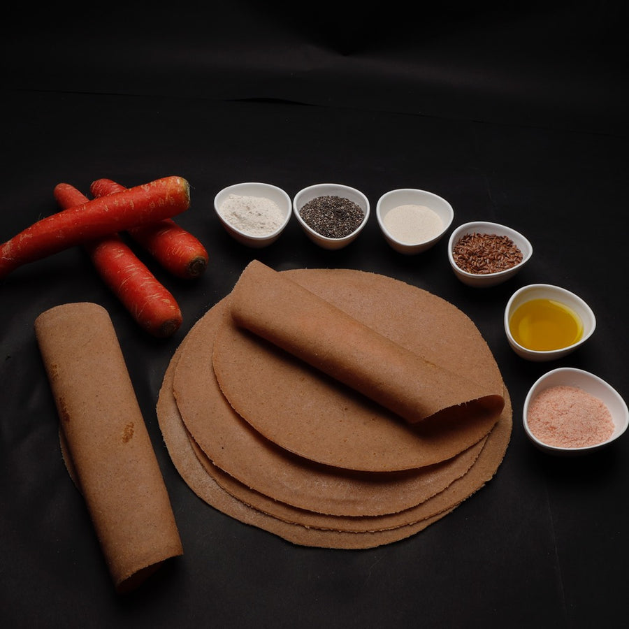 Carrot Wrap Rotis (5 Pack, Vegan, Gluten Free)